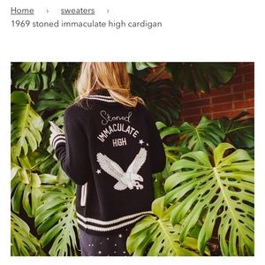 COPY - BNWT 1969 Stoned Immaculate High black Cardigan sweater w white accents …